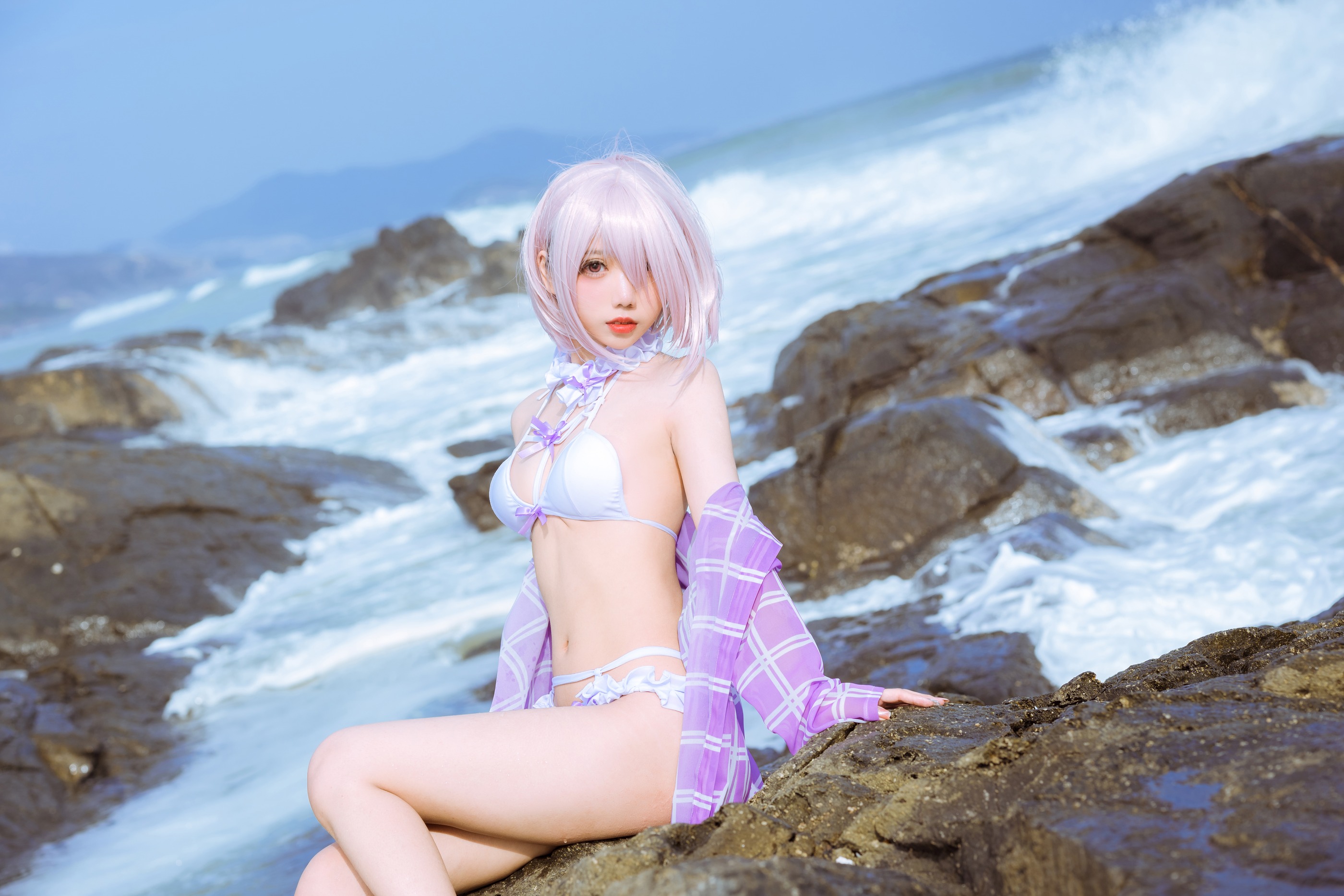 图片[1]-果咩酱w – NO.018 海边玛修 [35P]-XikXak